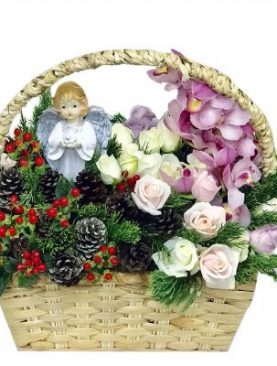Christmas flower Basket